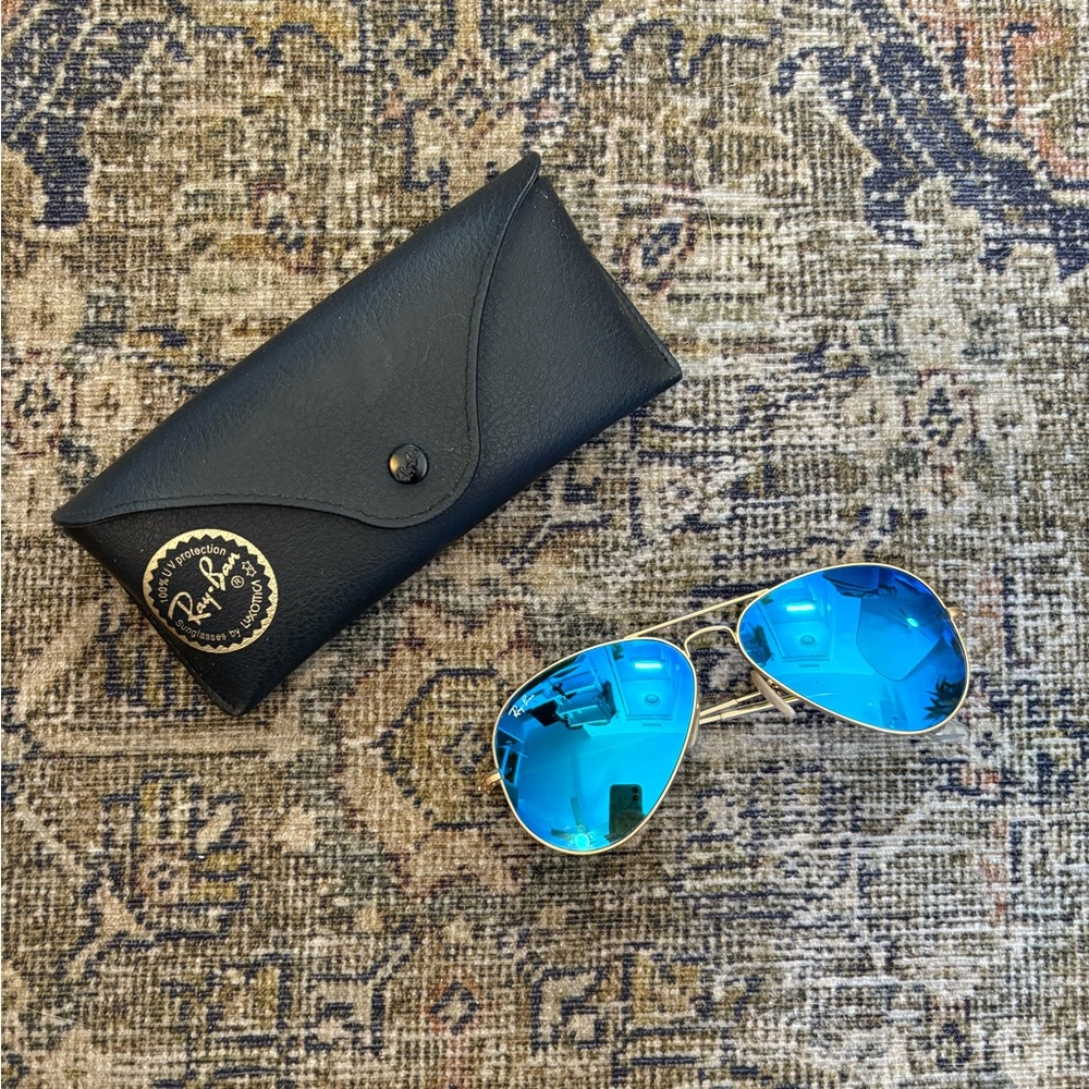 Ray-Ban Blue Aviator Sunglasses RB 3025